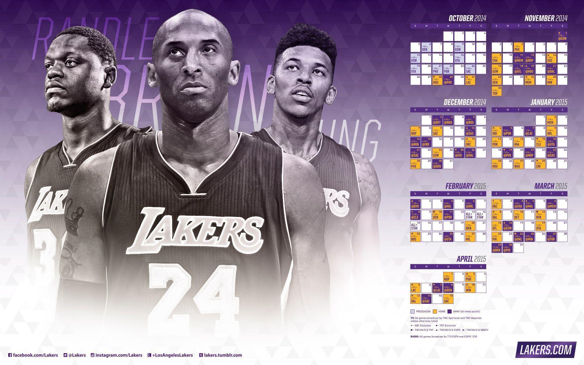 Los Angeles Lakers 2014 2015 NBA Schedule Wallpaper Wide Or HD
