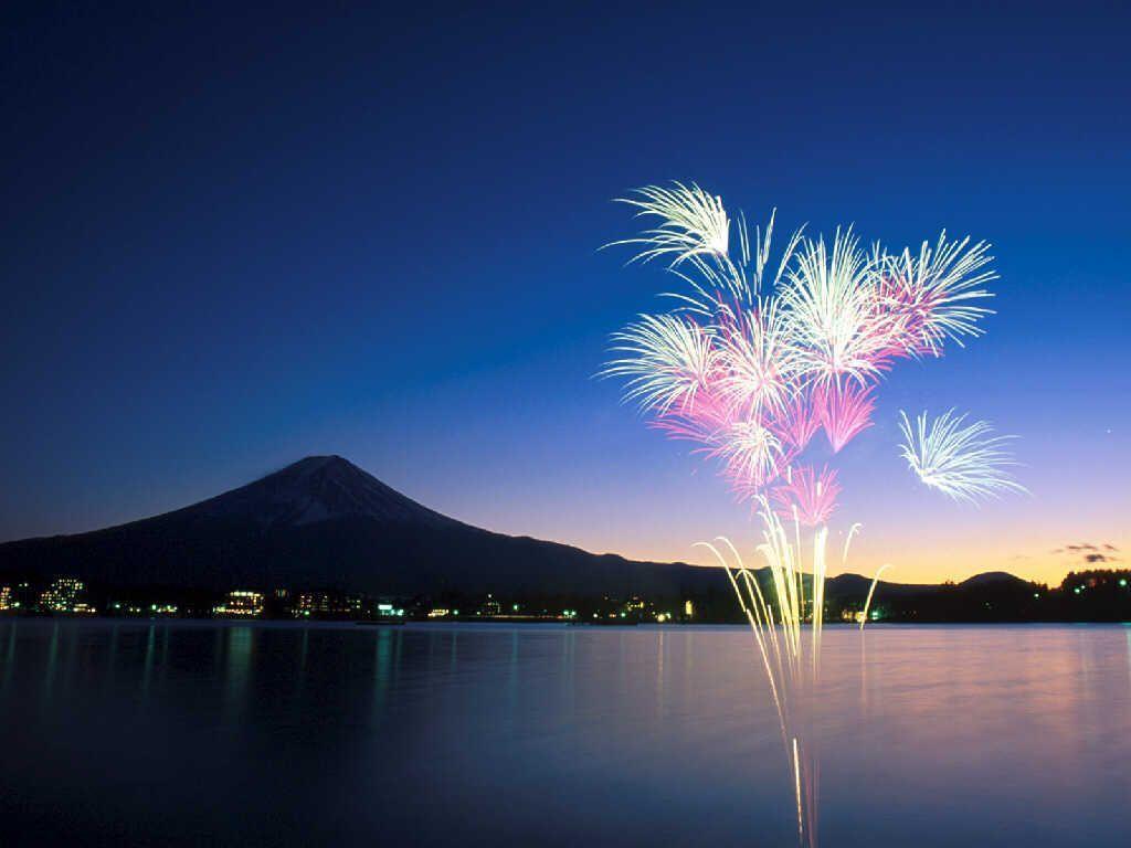 Japan Fuji Firework Wallpaper HD
