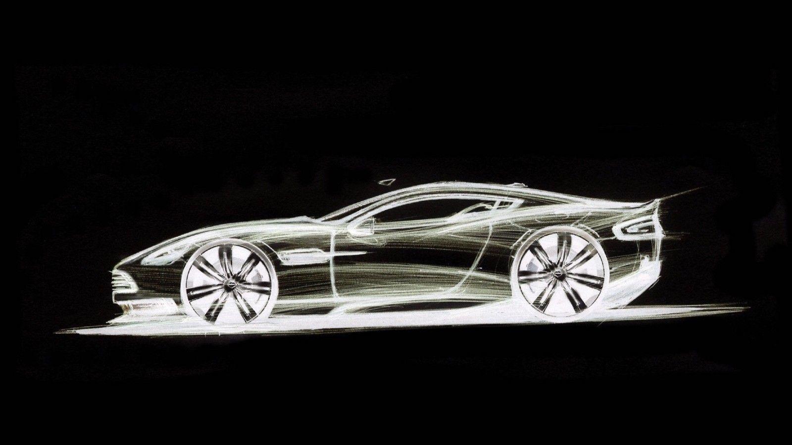 Maserati Sketch widescreen wallpaper. Wide