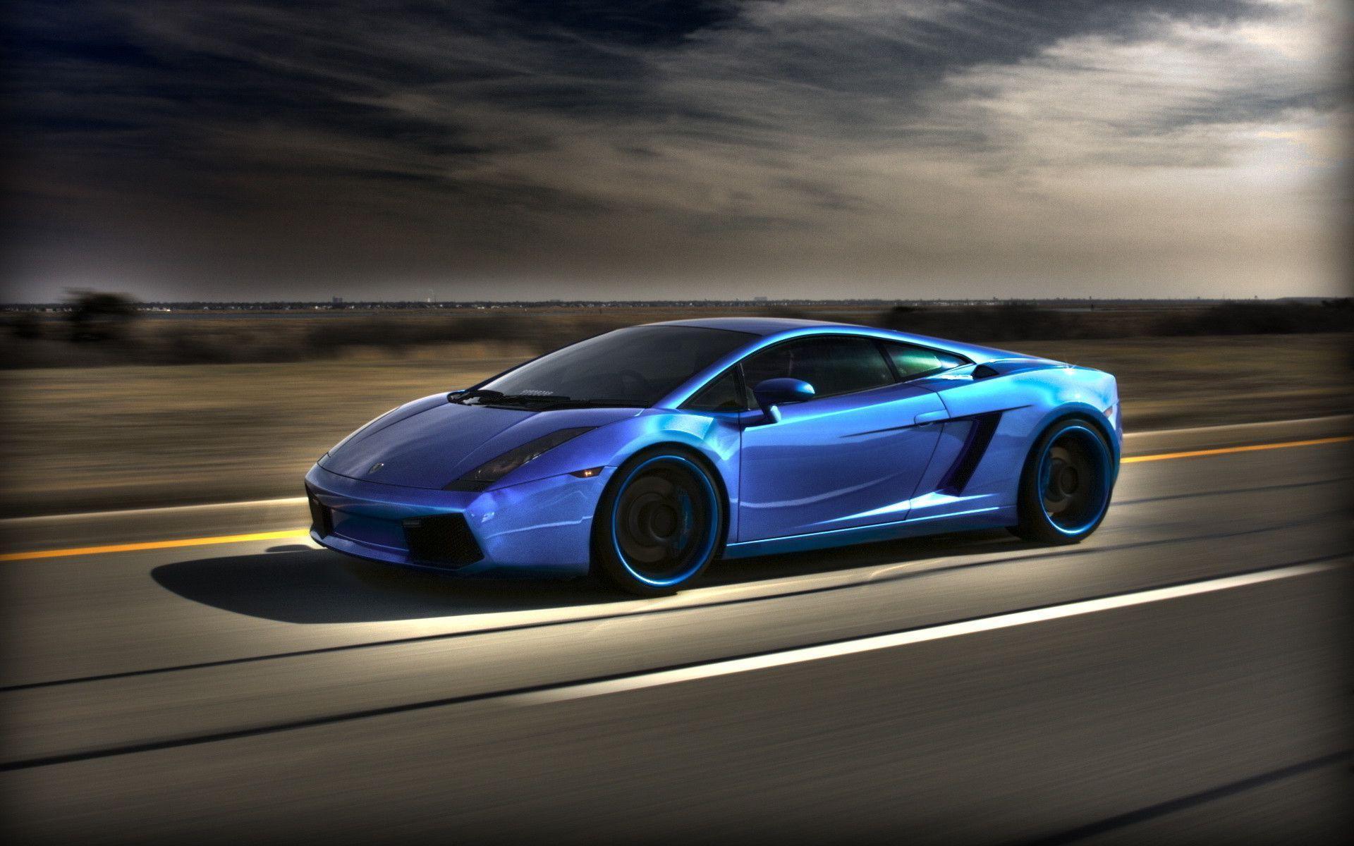 Lamborghini Gallardo Blue Desktop HD Wallpaper