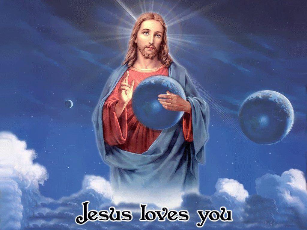 Jesus Loves You World Is In His Hands Wallpaper