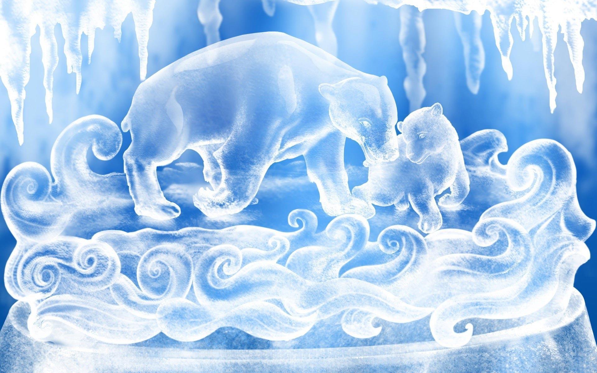 Desktop Wallpaper · Gallery · Windows 7 · Winter Theme polar bears