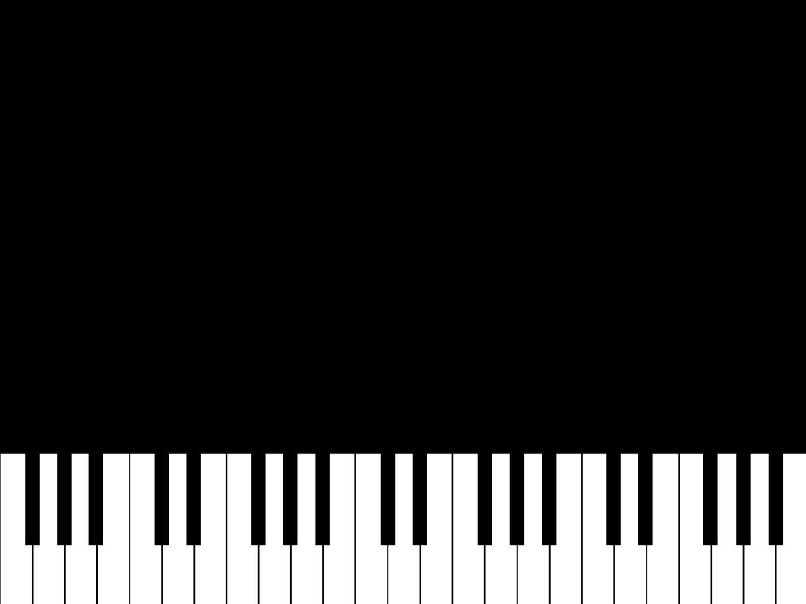 Клавиши пианино на черном фоне