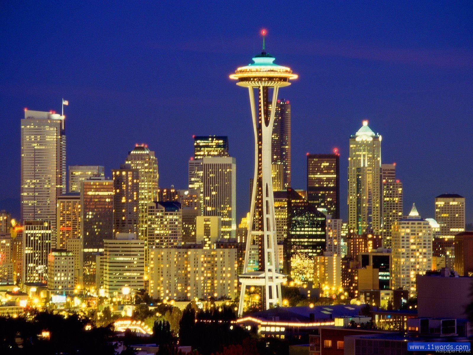 Download Seattle Skyline Wallpaper 1600×1200 HD Wallpaper, HD Pro