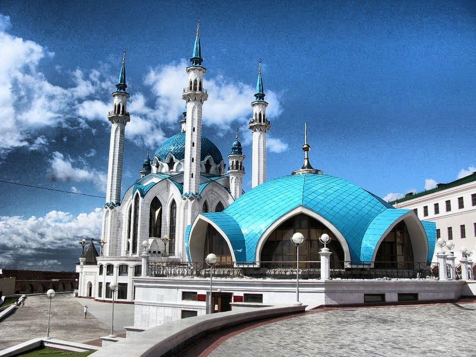 Islamic Architecture Background Large Mosque With A Blue Sky Genareted By  AI Photo | JPG Free Download - Pikbest