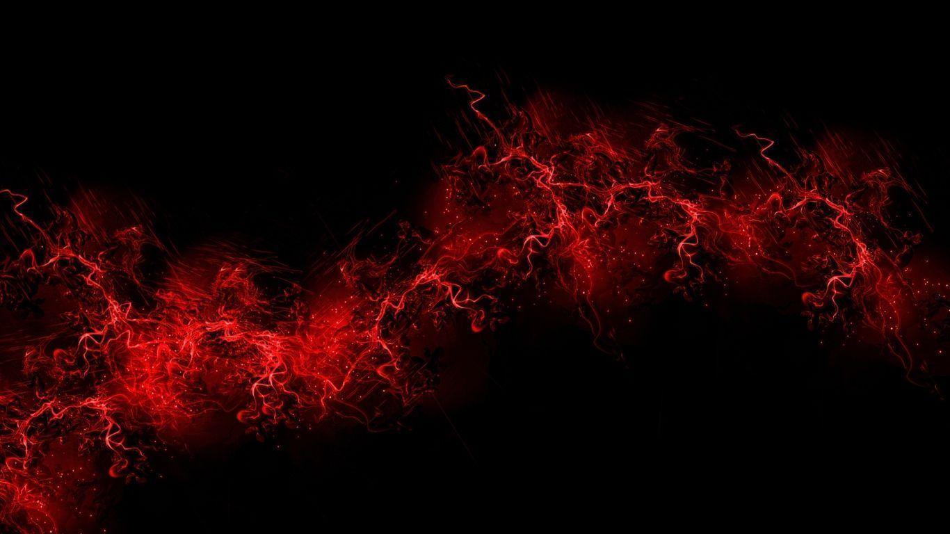 Download Wallpaper 1366x768 black background, red, color, paint