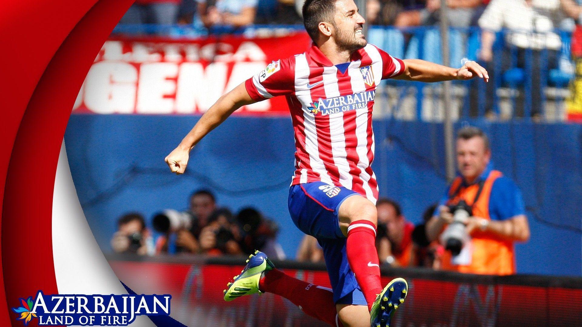 David Villa Atletico de Madrid 2014 Wallpaper Wide or HD. Male