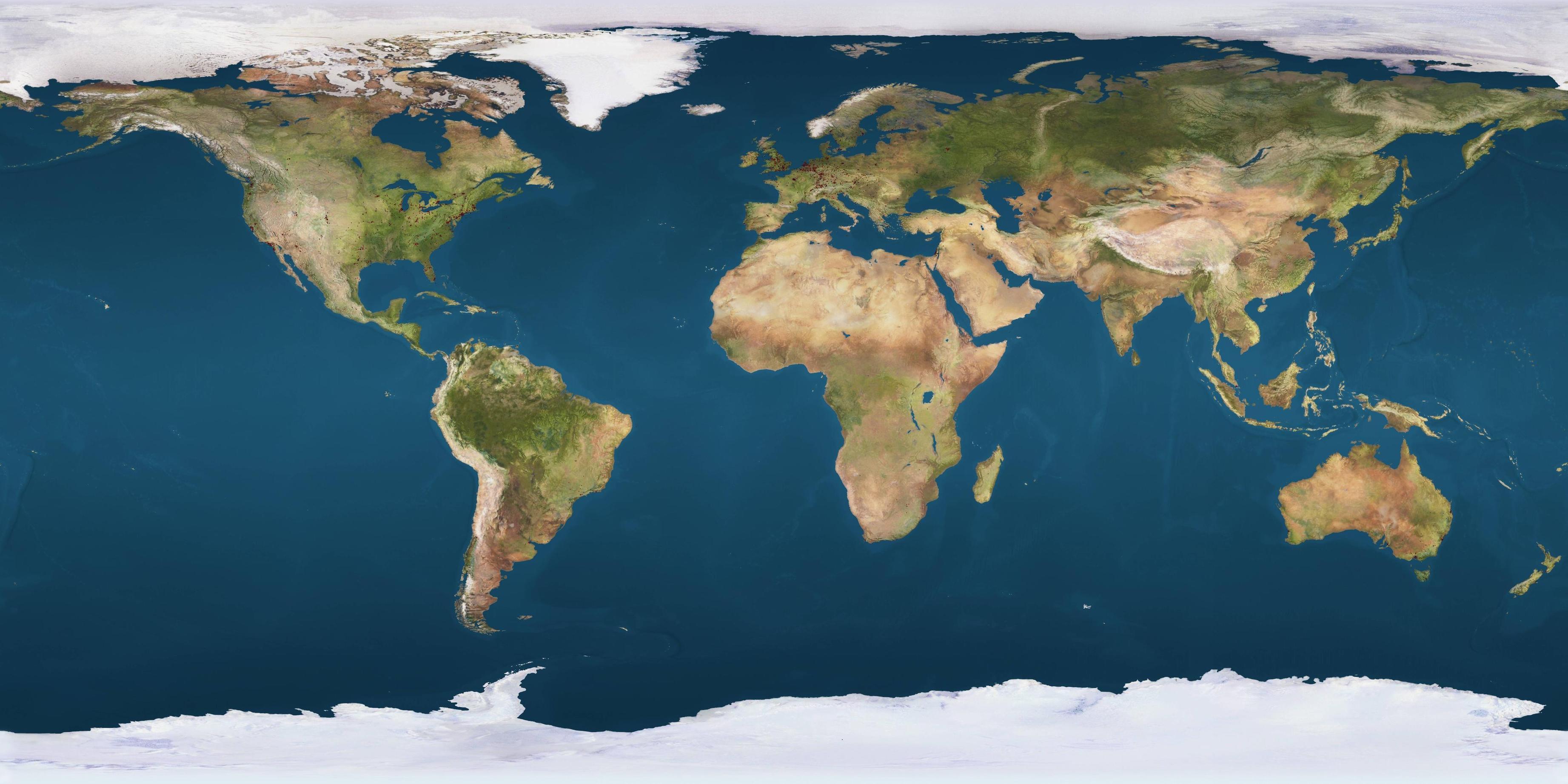 World Map Ultra High Resolution - United States Map