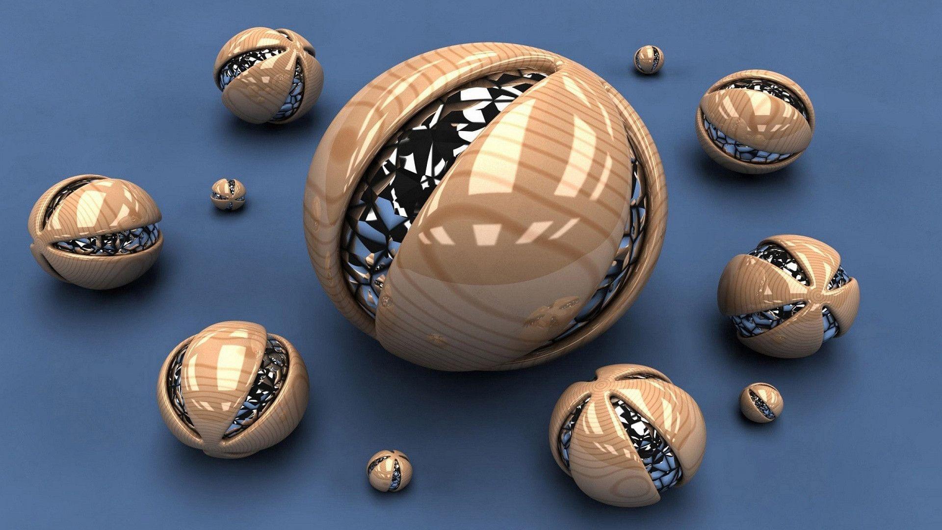 1920x1080 Cool 3D Spheres Wallpapers