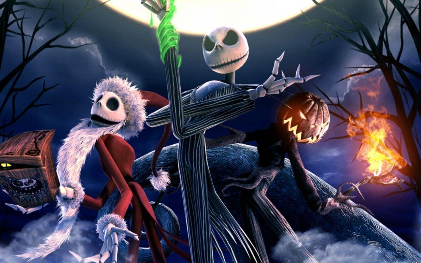 1440x900 The Nightmare Before Christmas Skeletons desktop PC and
