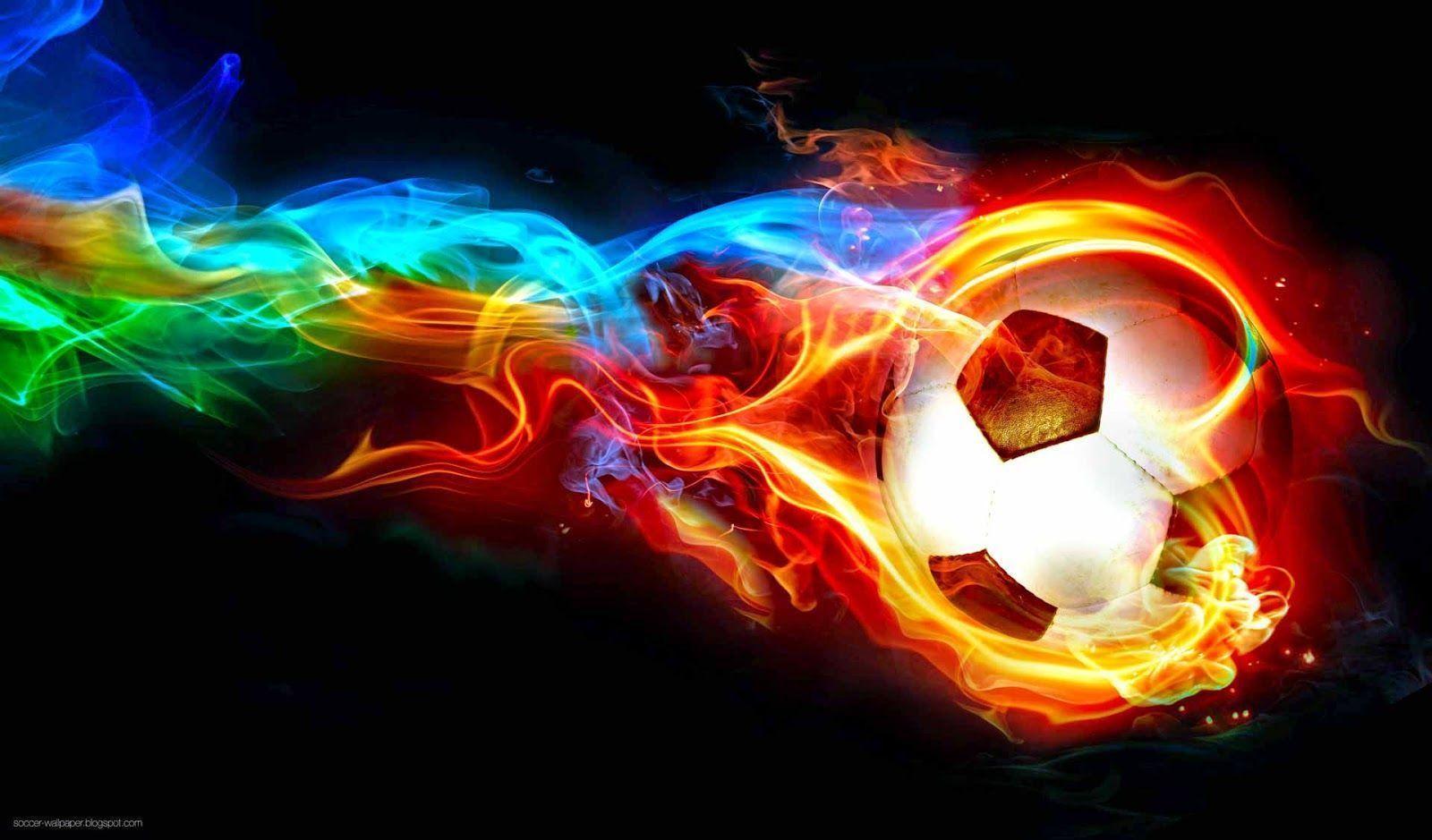 image For > Soccer Ball On Fire Wallpaper