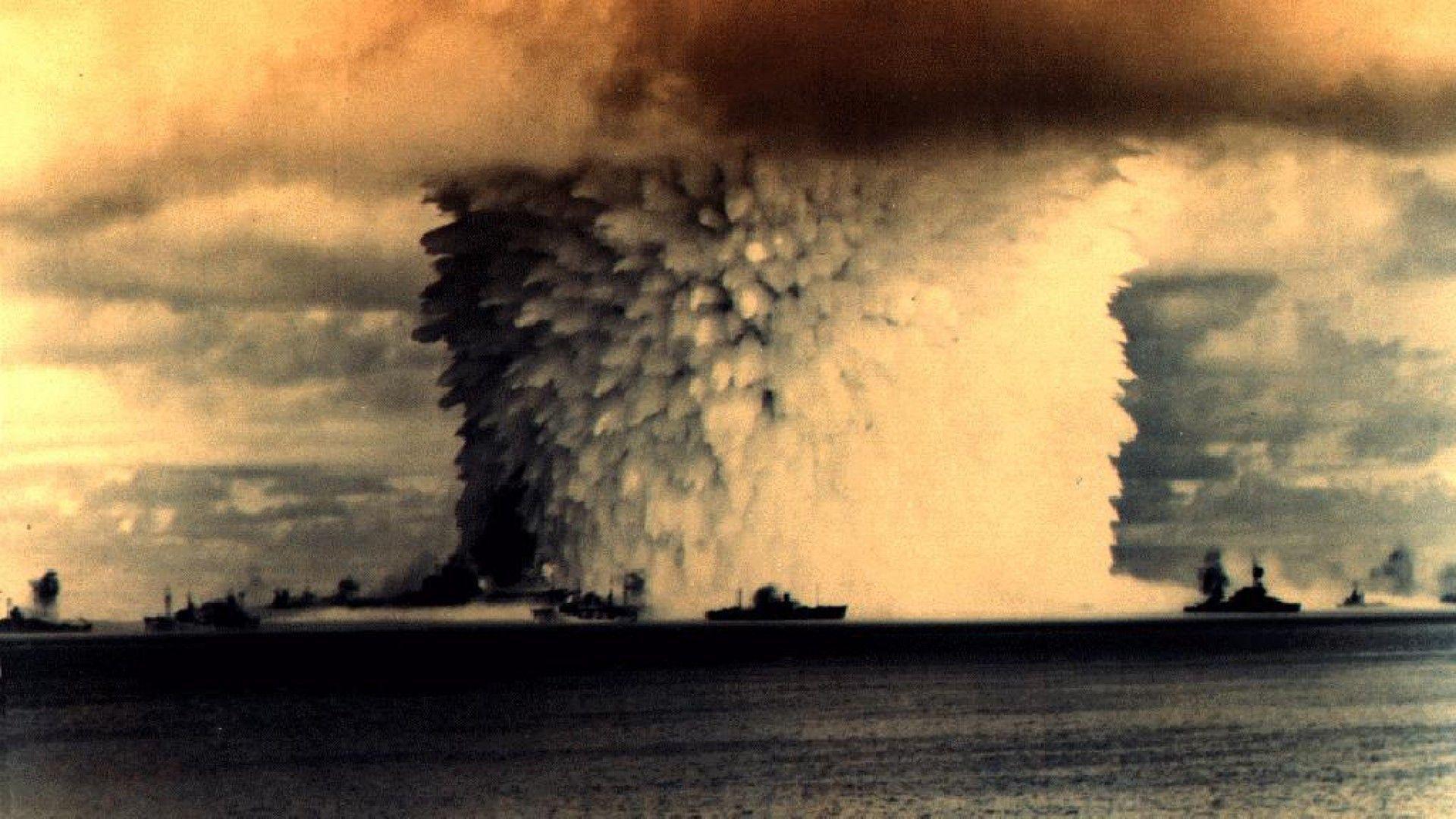 Atomic Bomb Test Over Water 10748 Bomb Military Wallpaper