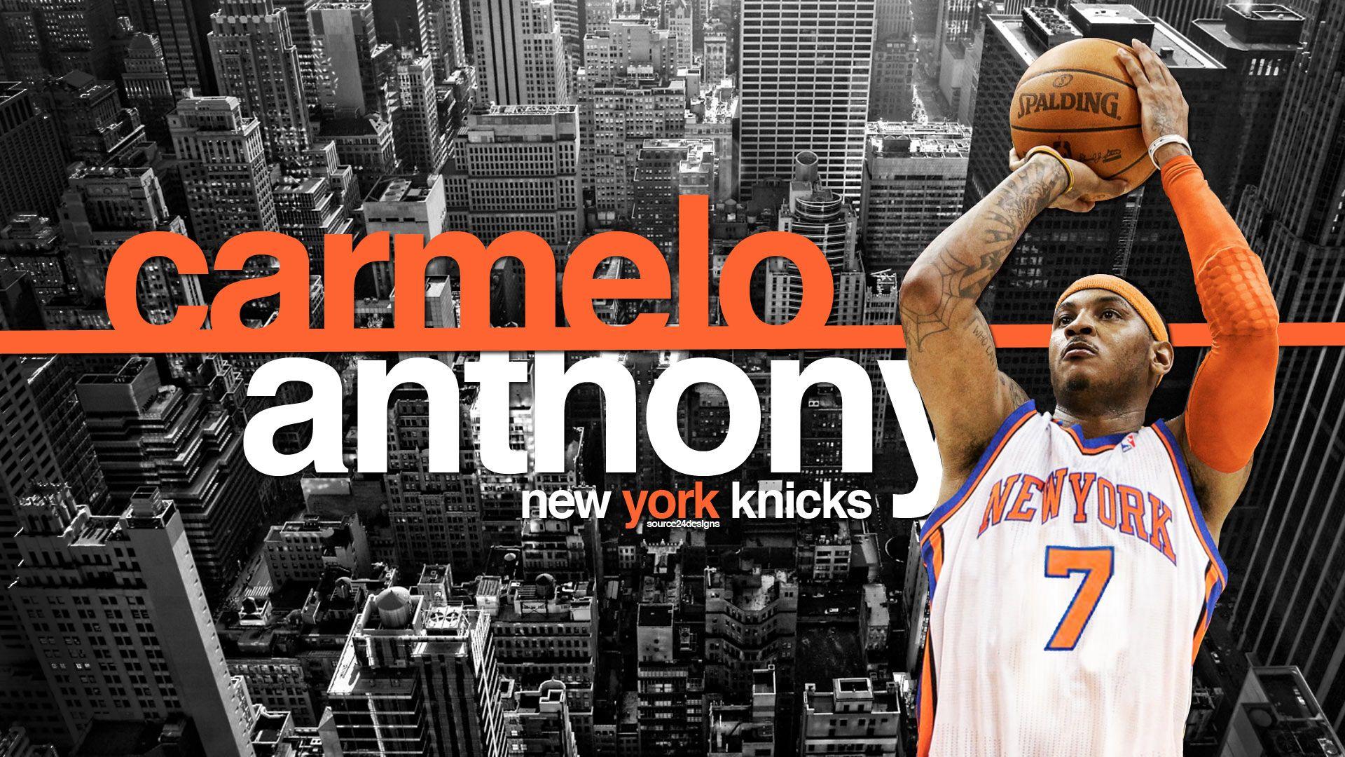 Download Carmelo Anthony Knicks Ball Dribble Wallpaper