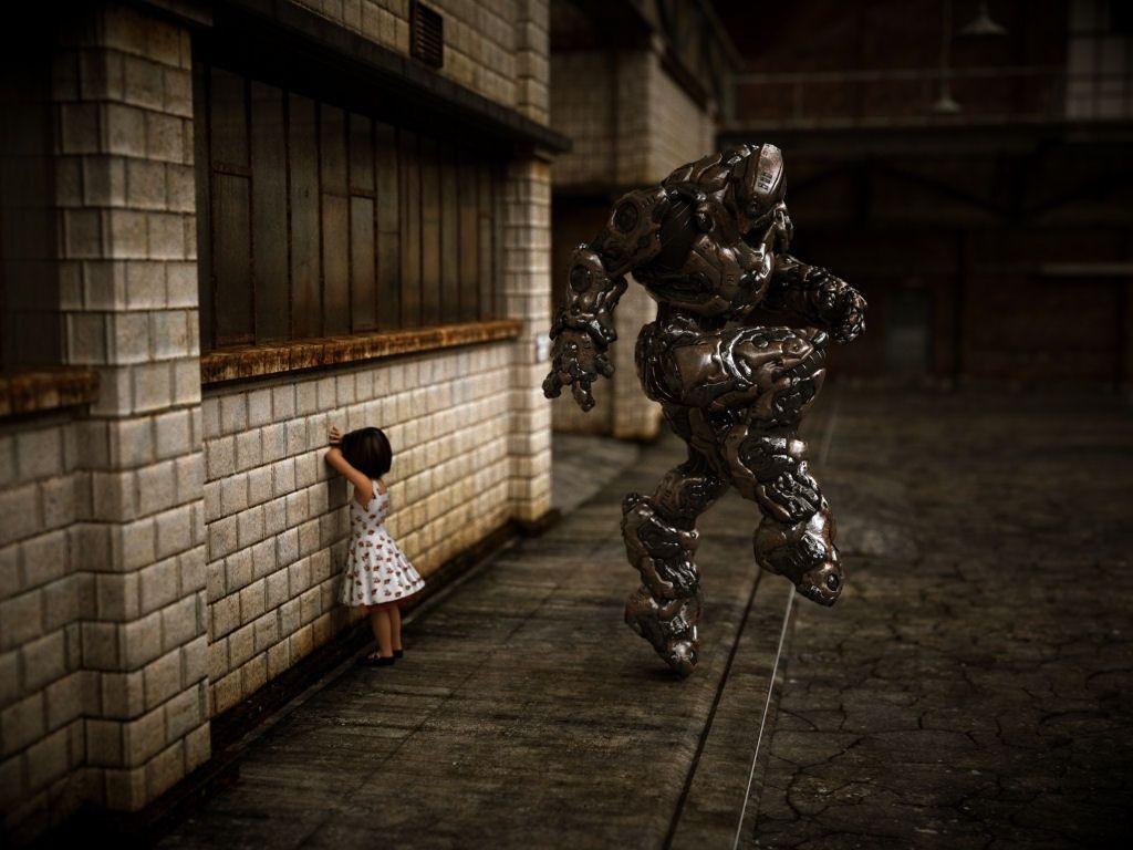Mech Hide And Seek Desktop Wallpaper