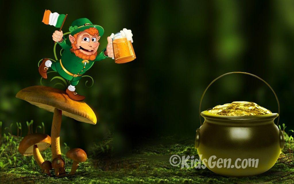 Get Lucky with Leprechaun Desktop Wallpaper for St. Patrick&;s Day