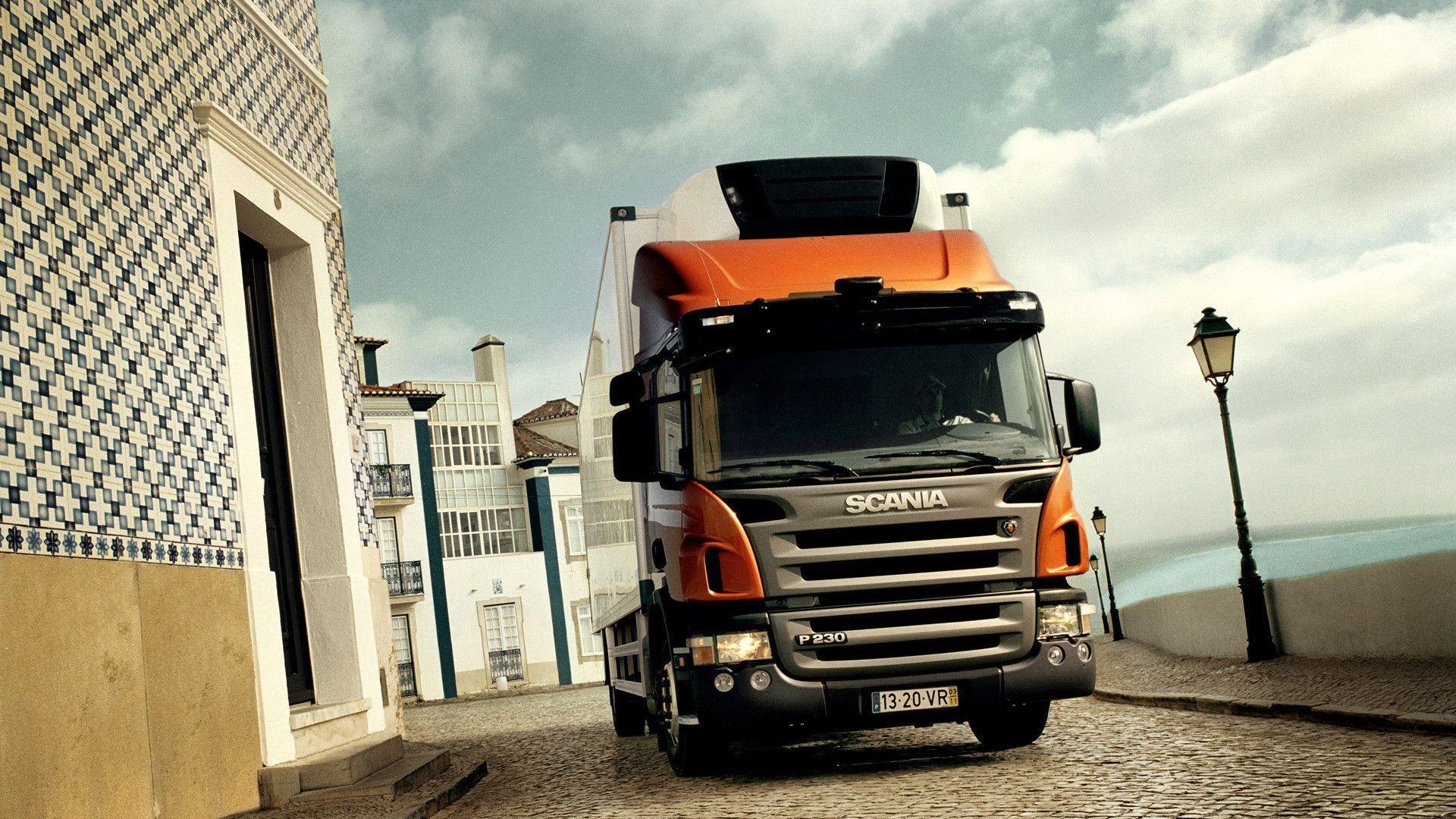 Orange Scania Truck Wallpapers HD Wallpapers