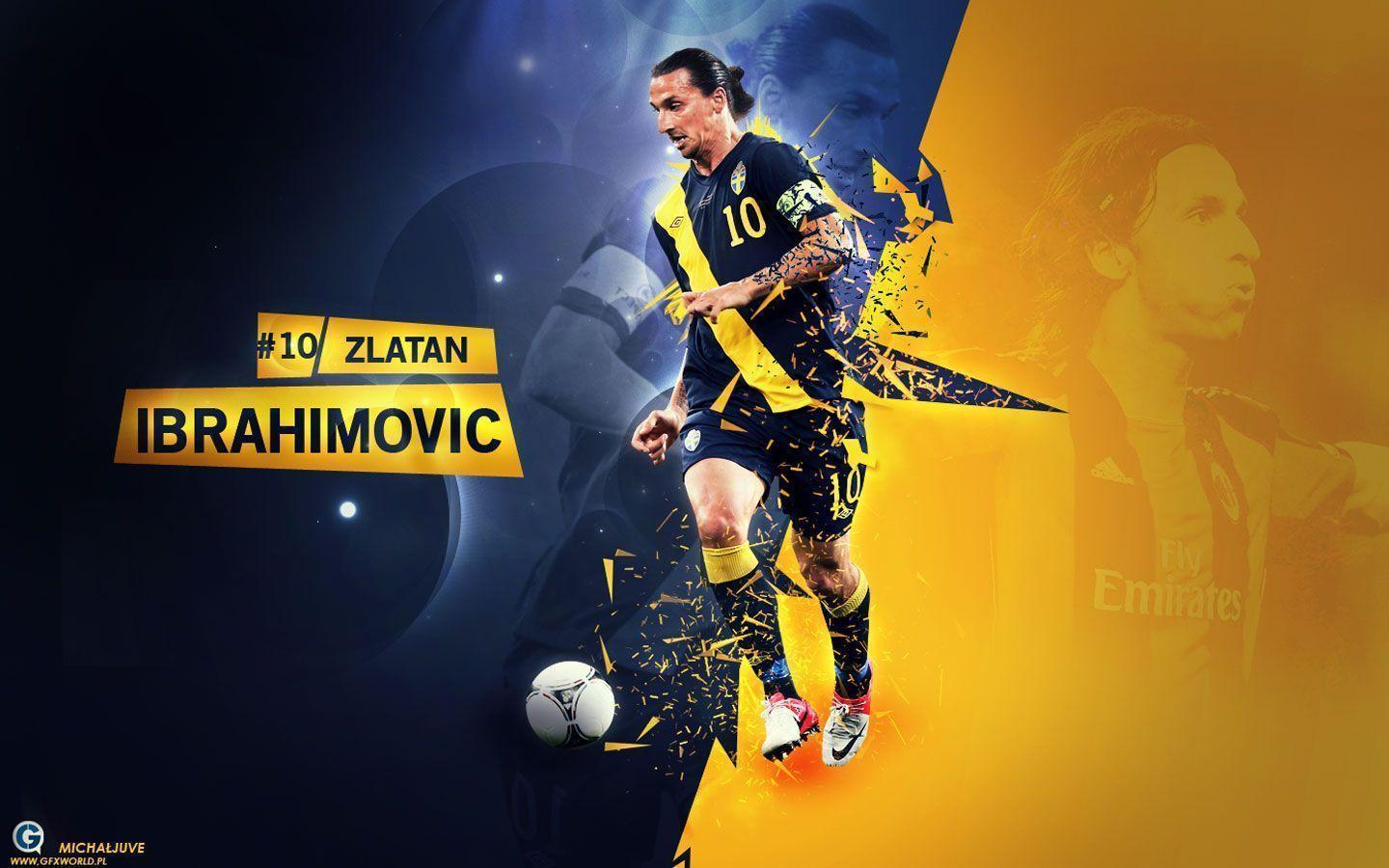 Zlatan Ibrahimovic Sweeden Desktop Wallpaper. New Football Wallpaper