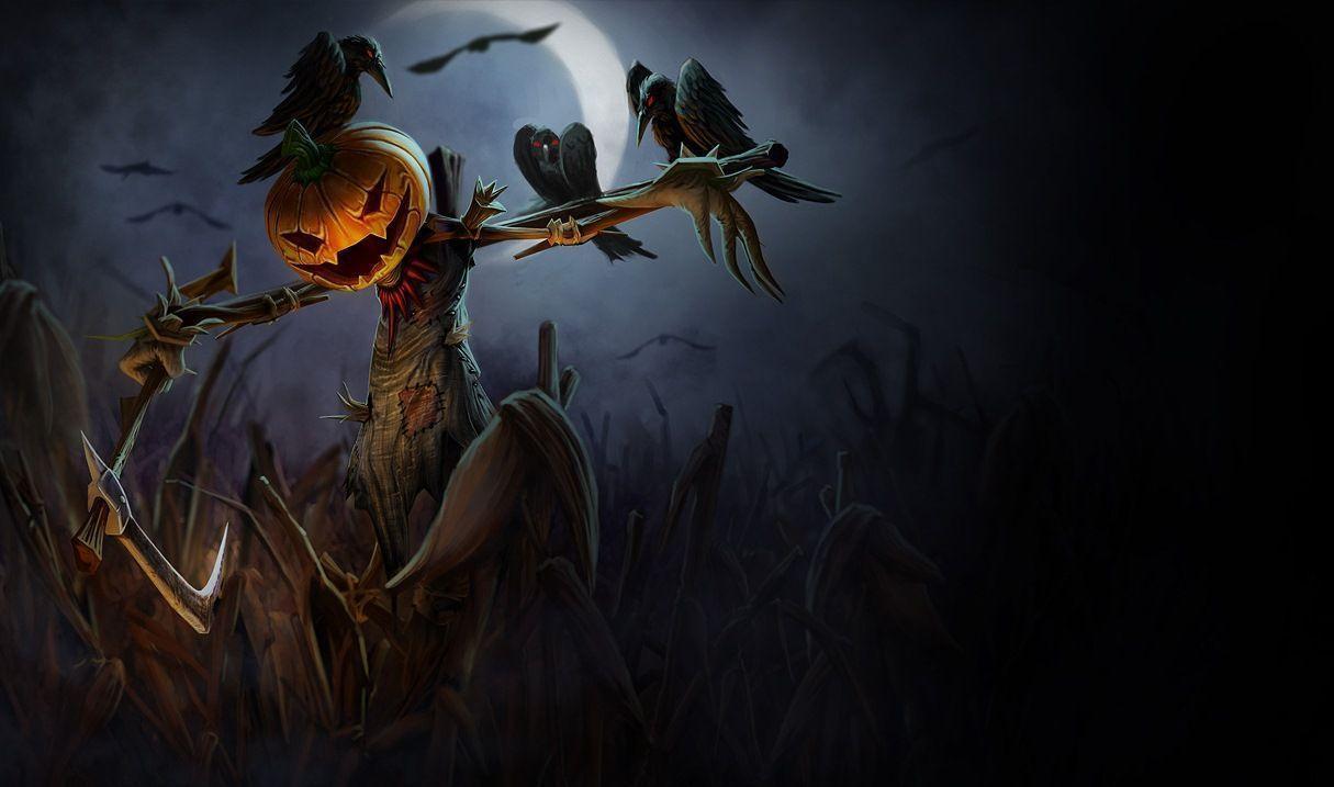 League Of Legends Pumpkinhead Fiddlesticks Wal Wallpaper