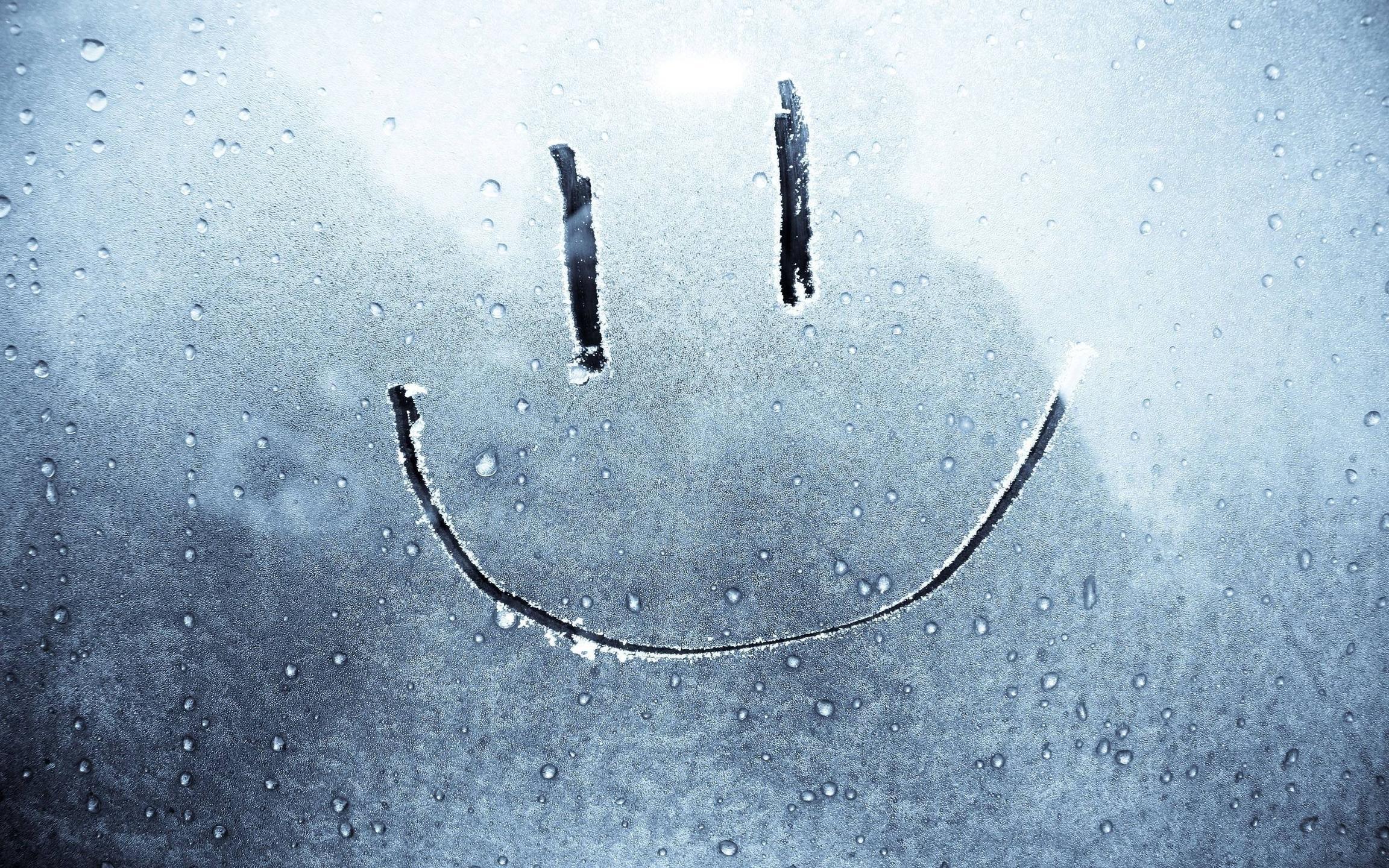Smiley Face On A Frozen Window Wallpaper For Macbook Air. HD