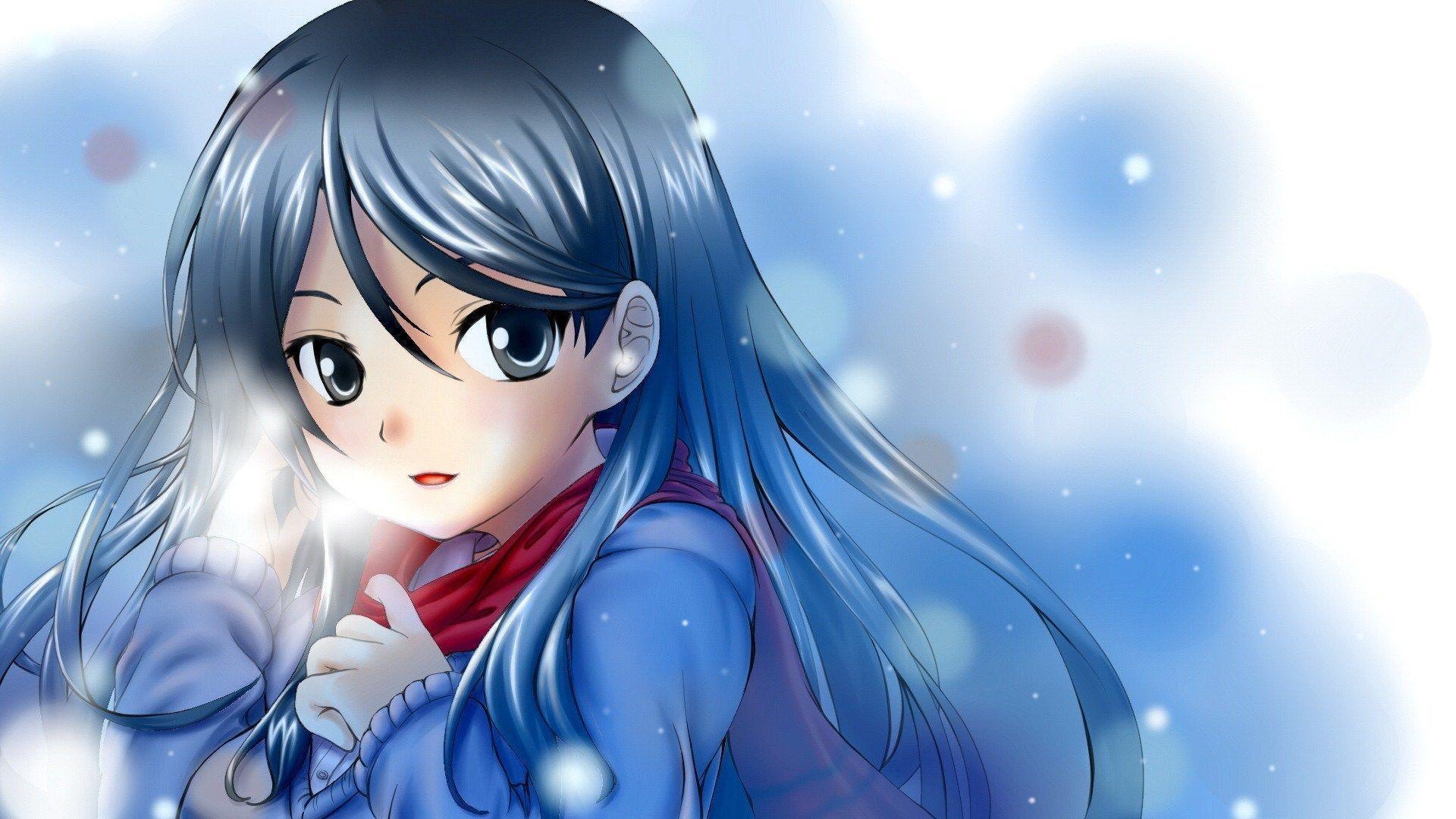 Anime Girl Snow Winter HD Wallpaper