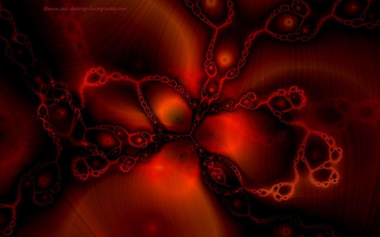 Deep Dark Red Fractals Abstract Fractal Background