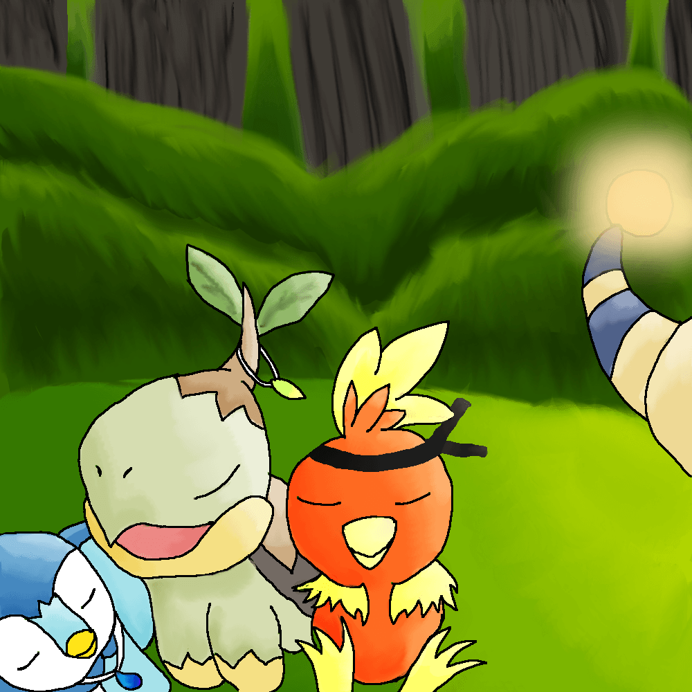 Torchic, Turtwig And Piplup By Derial T