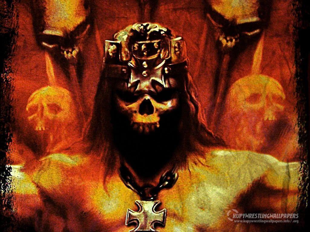image For > Triple H Skull Wallpaper