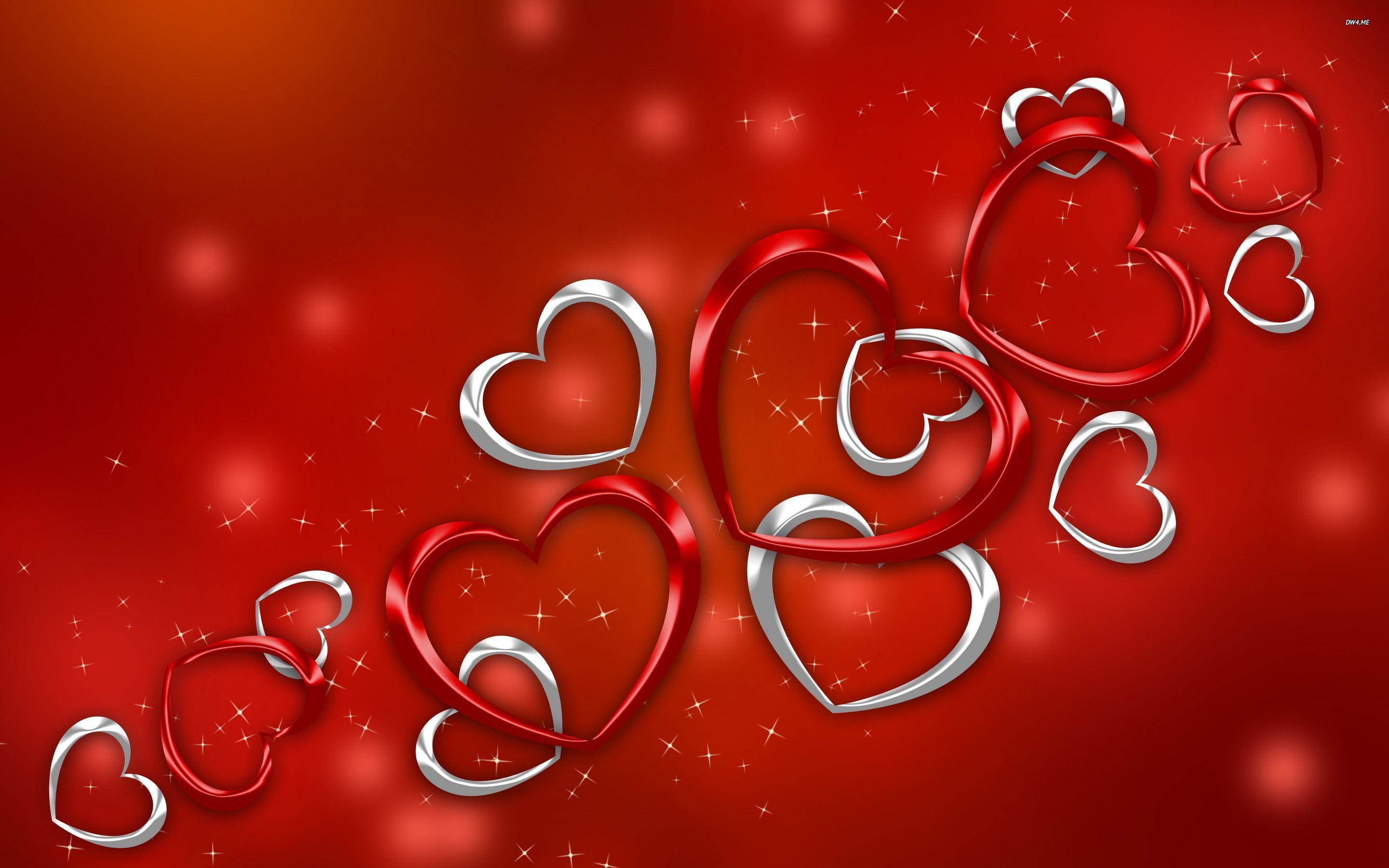 Red Hearts Wallpapers Wallpaper Cave