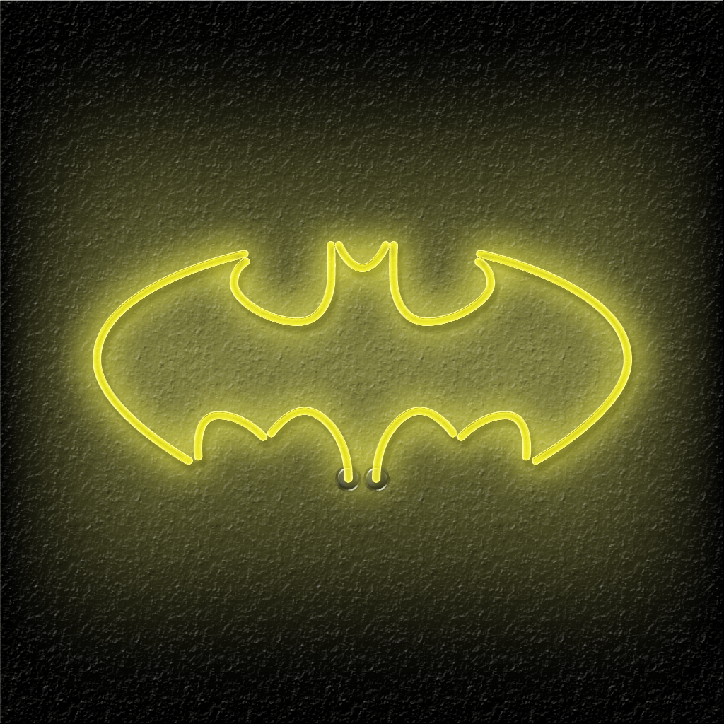 Neon Batman Logo HD Wallpaper for iPad