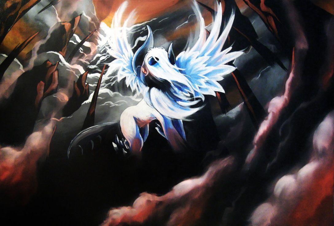 Download Glowing Abstract Absol Wallpaper | Wallpapers.com