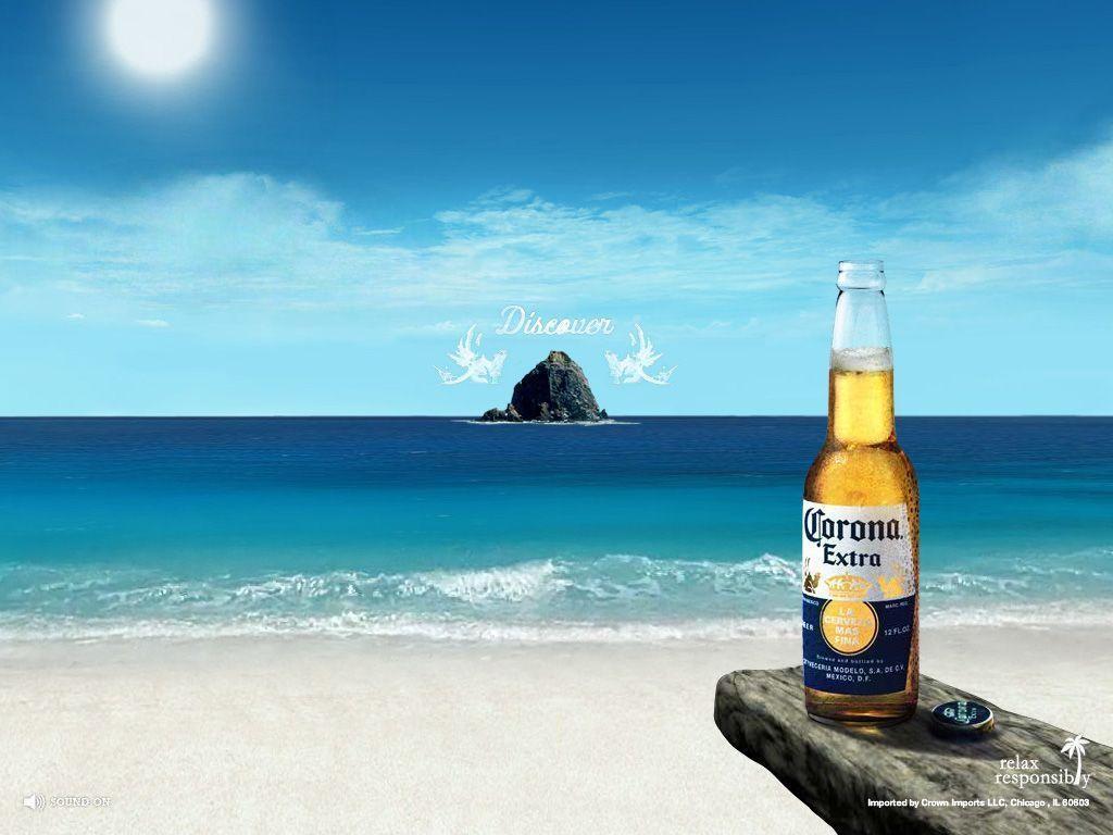 Corona Extra Alcohol Drink Beach Image HD Wall Wallpaper