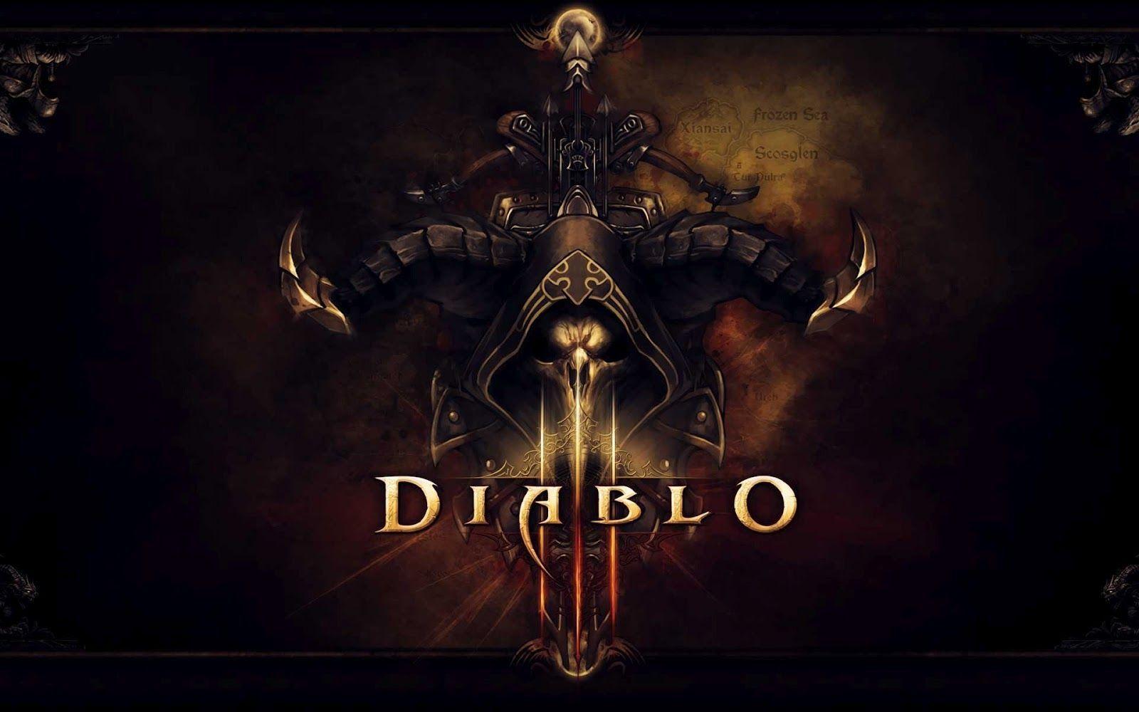 Diablo 3 Game Skull Logo Desktop Wallpaper