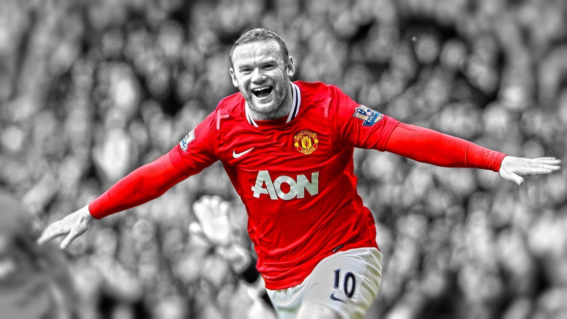 Wayne Rooney Celebrating HD Wallpaper Wallpaper