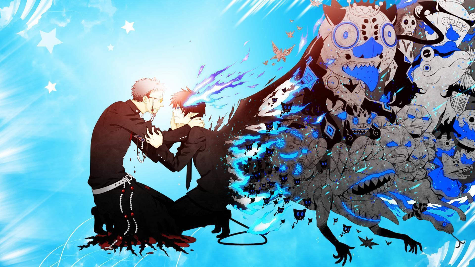 blue exorcist wallpaper 1366x768