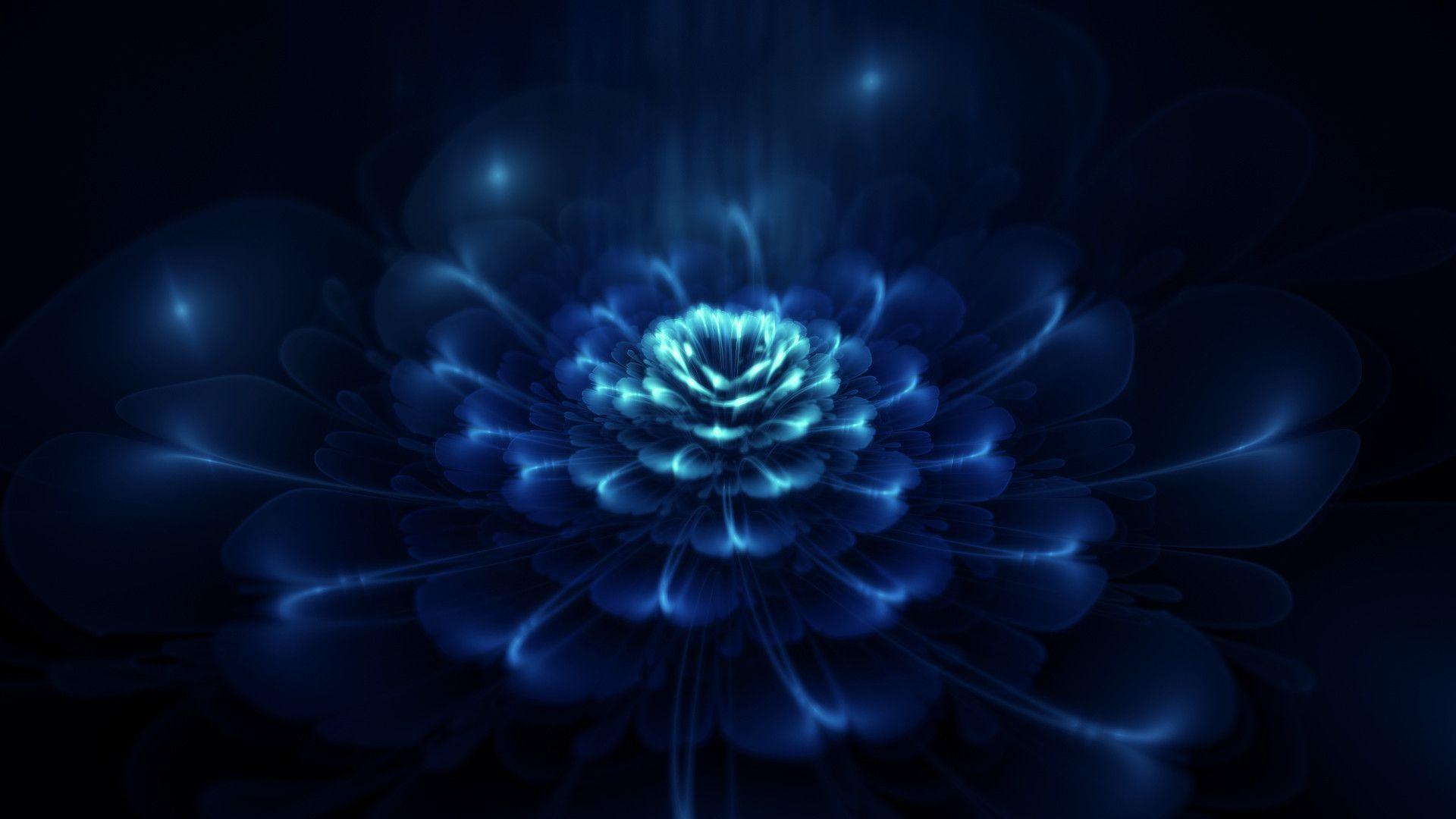Dark Blue Flower Wallpapers