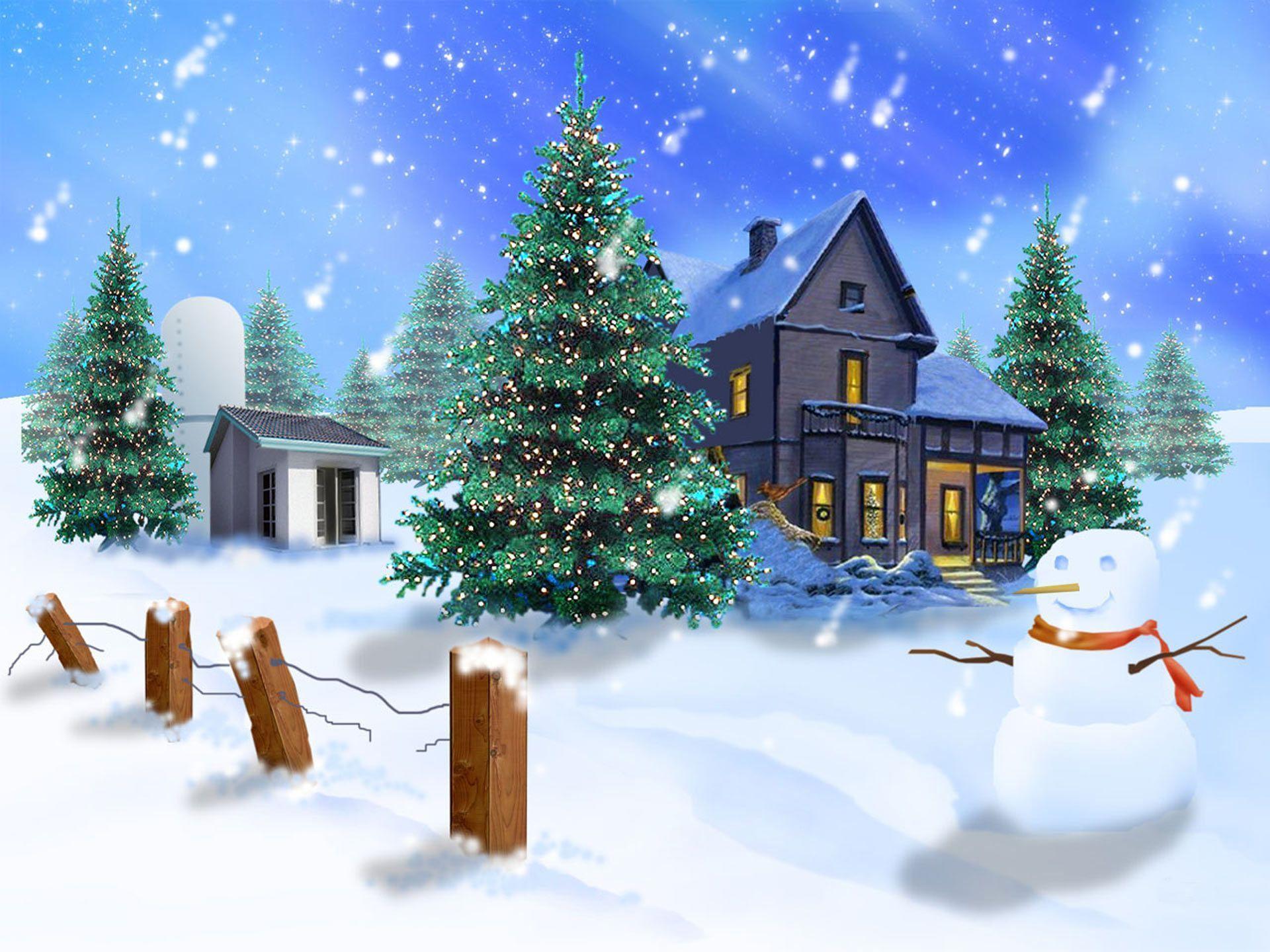Merry Christmas Full HD Dekstop Wallpaper Wallpaper computer