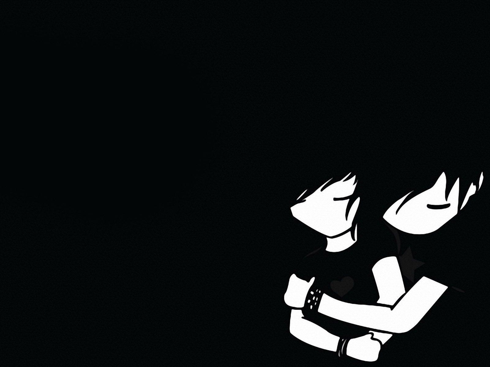 Emo boy and girl desktop PC and Mac wallpaper