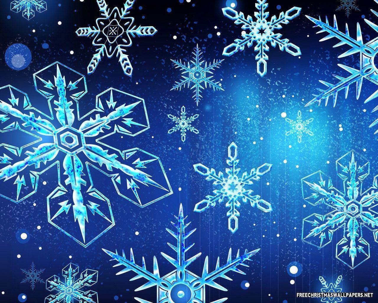 Xmas Flakes Background Wallpaper