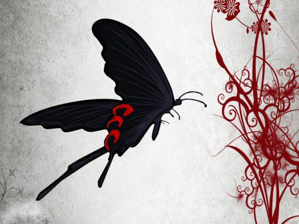 image For > Abstract Butterfly Wallpaper