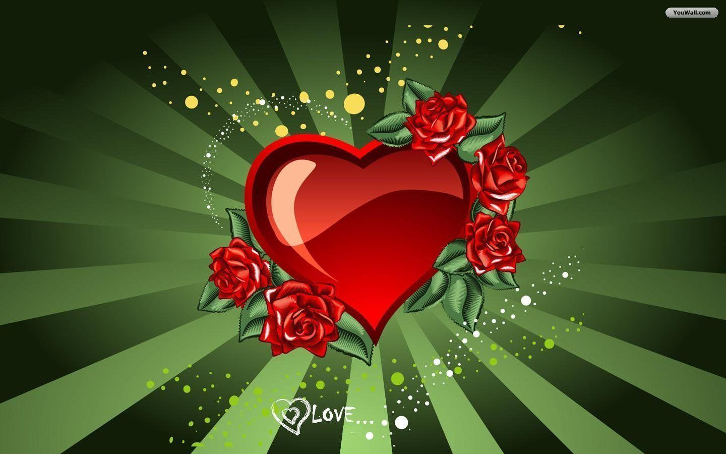 Wallpaper For > Love Heart Wallpaper For Desktop