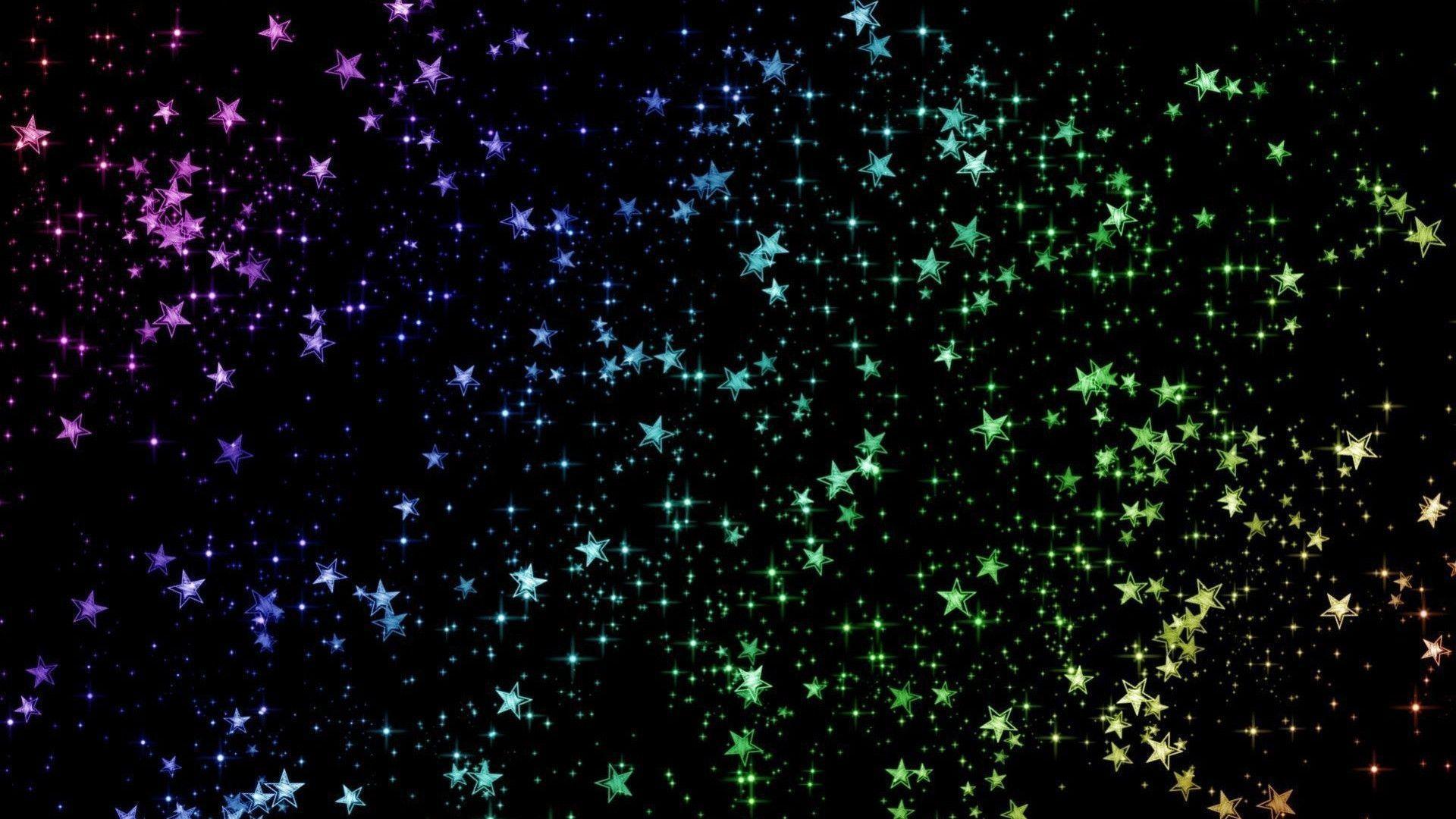 AmazingPict.com. Black Glitter Stars Wallpaper