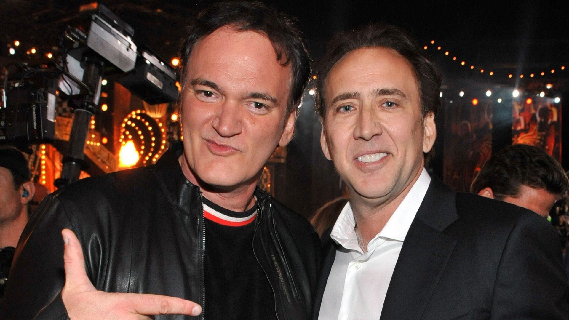 Quentin Tarantino and Nicolas Cage 1920 x 1080 Wallpaper