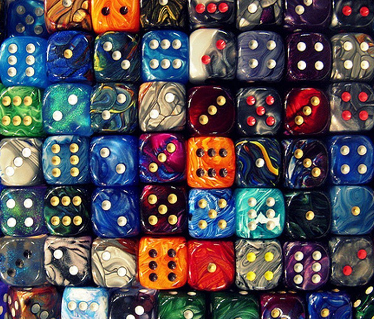 colored dice wallpaper