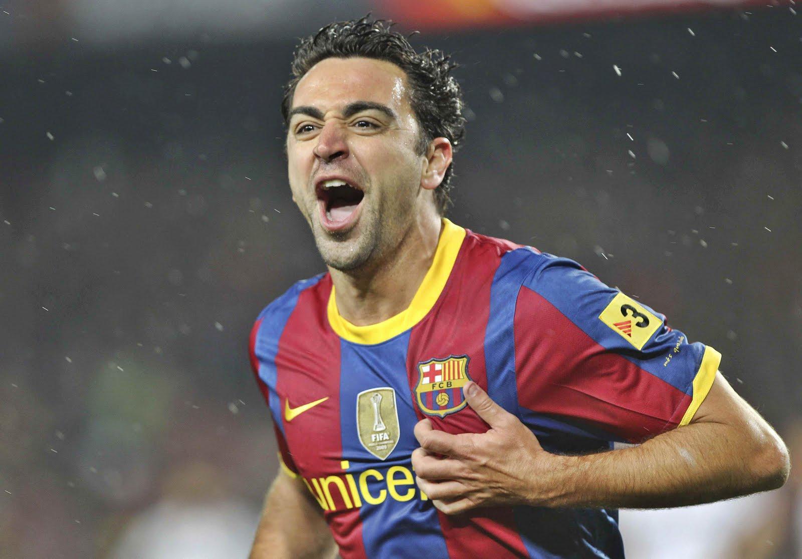 Xavi Hernandez Barcelona Celebration Wallpaper HD Wallpaper