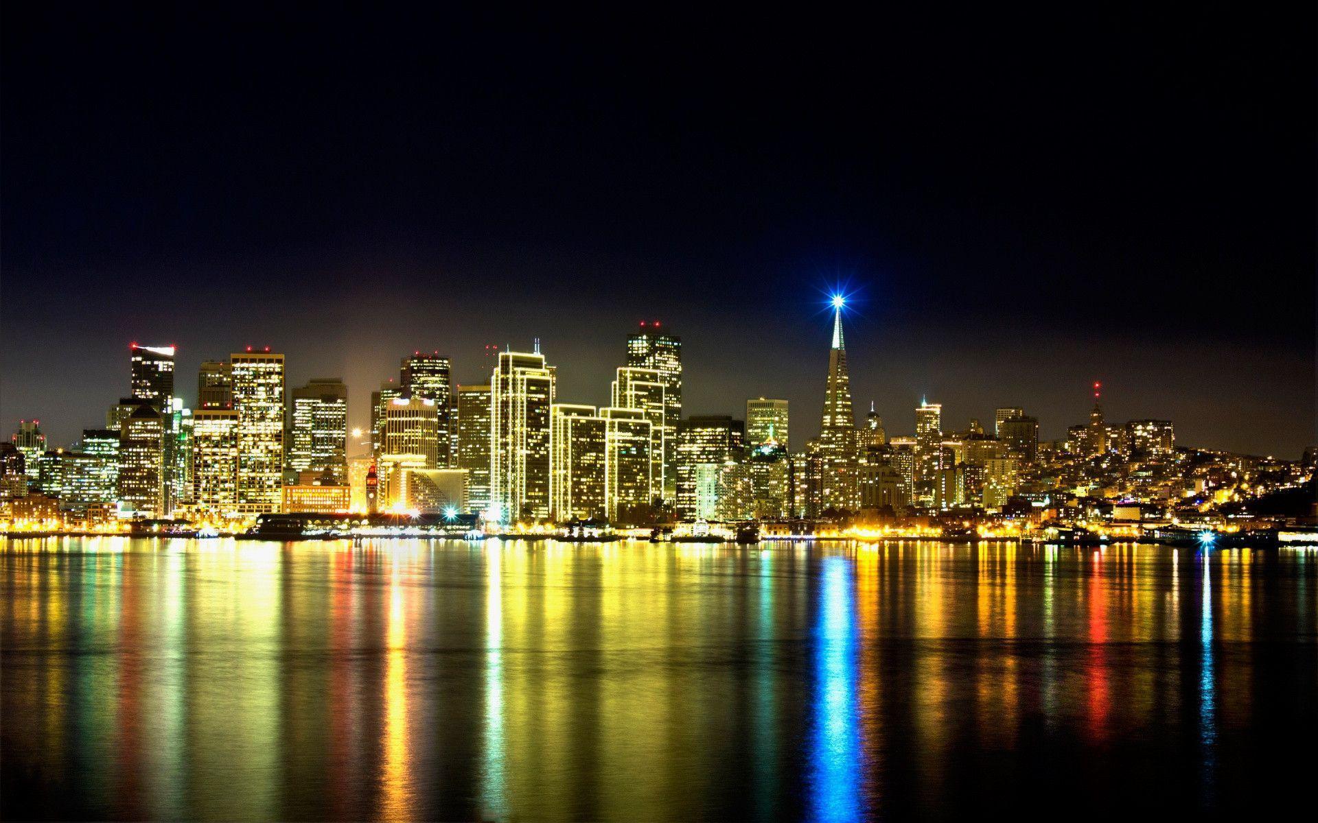 Houston Skyline At Night Wallpaper