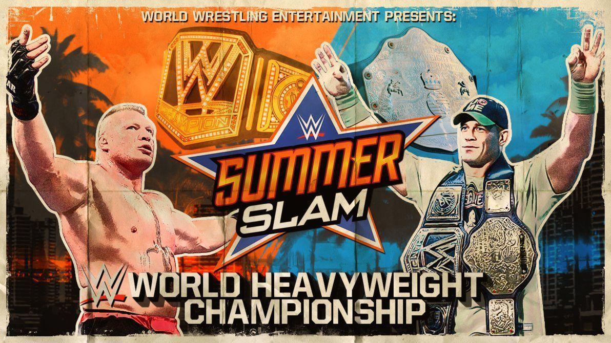 WWE Summerslam 2015 John Cena Vs Brock Lesnar Wallpaper