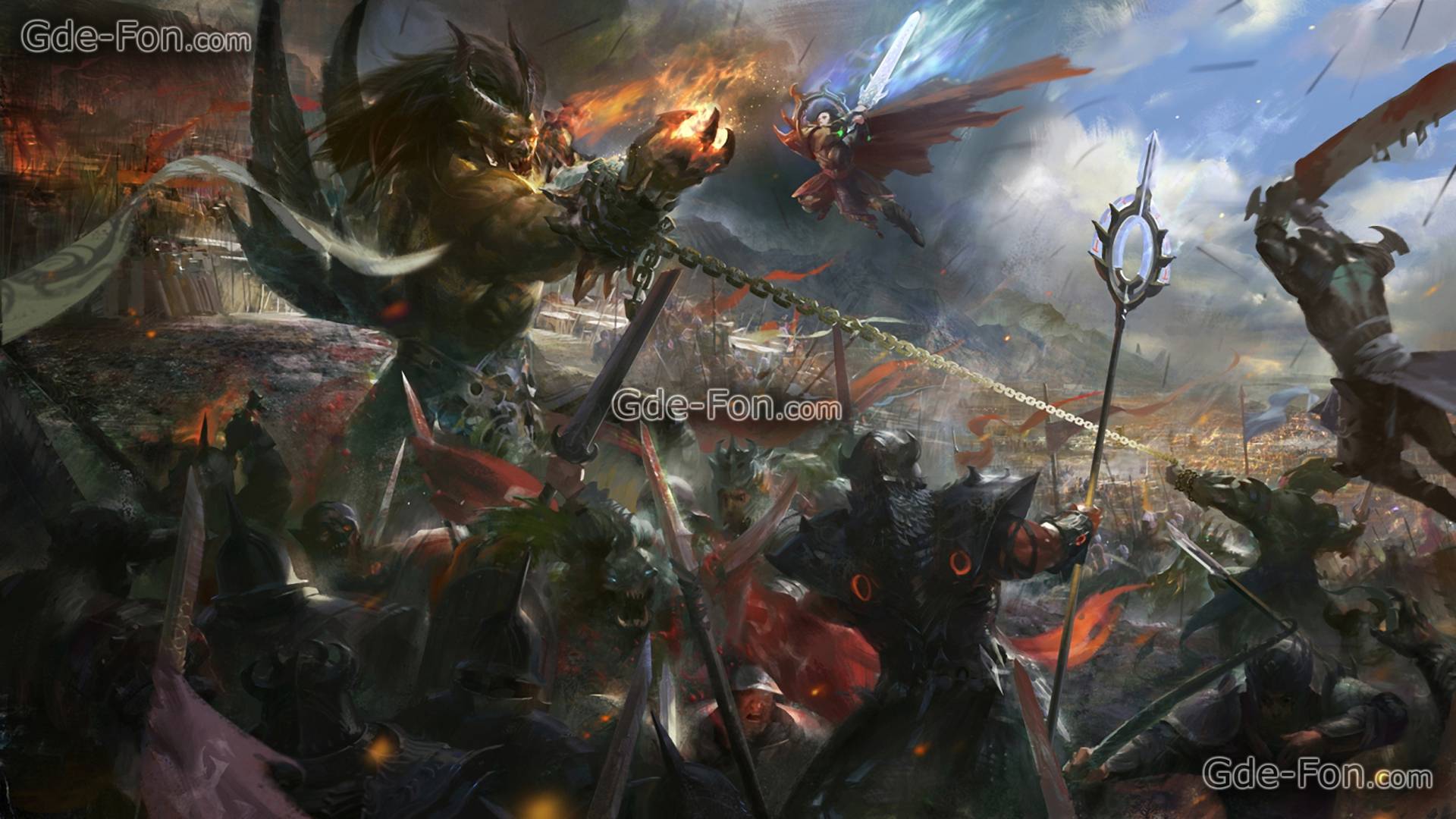epic battle background