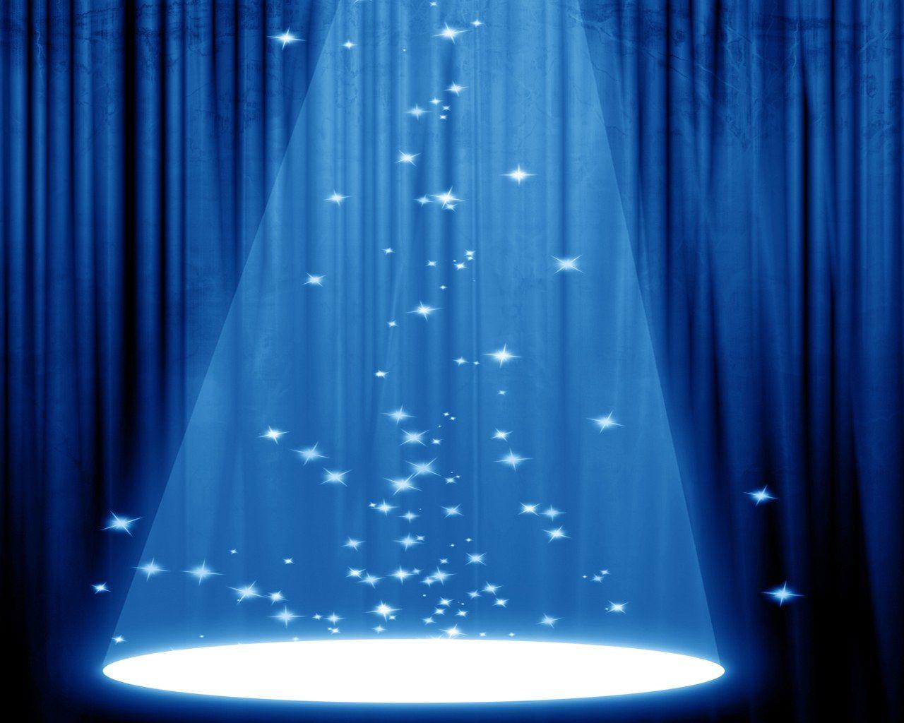 Blue stage lighting Free PPT Background for your PowerPoint