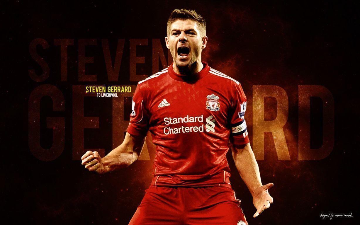 Steven Gerrard wallpaper footballer cup red full HD. Free