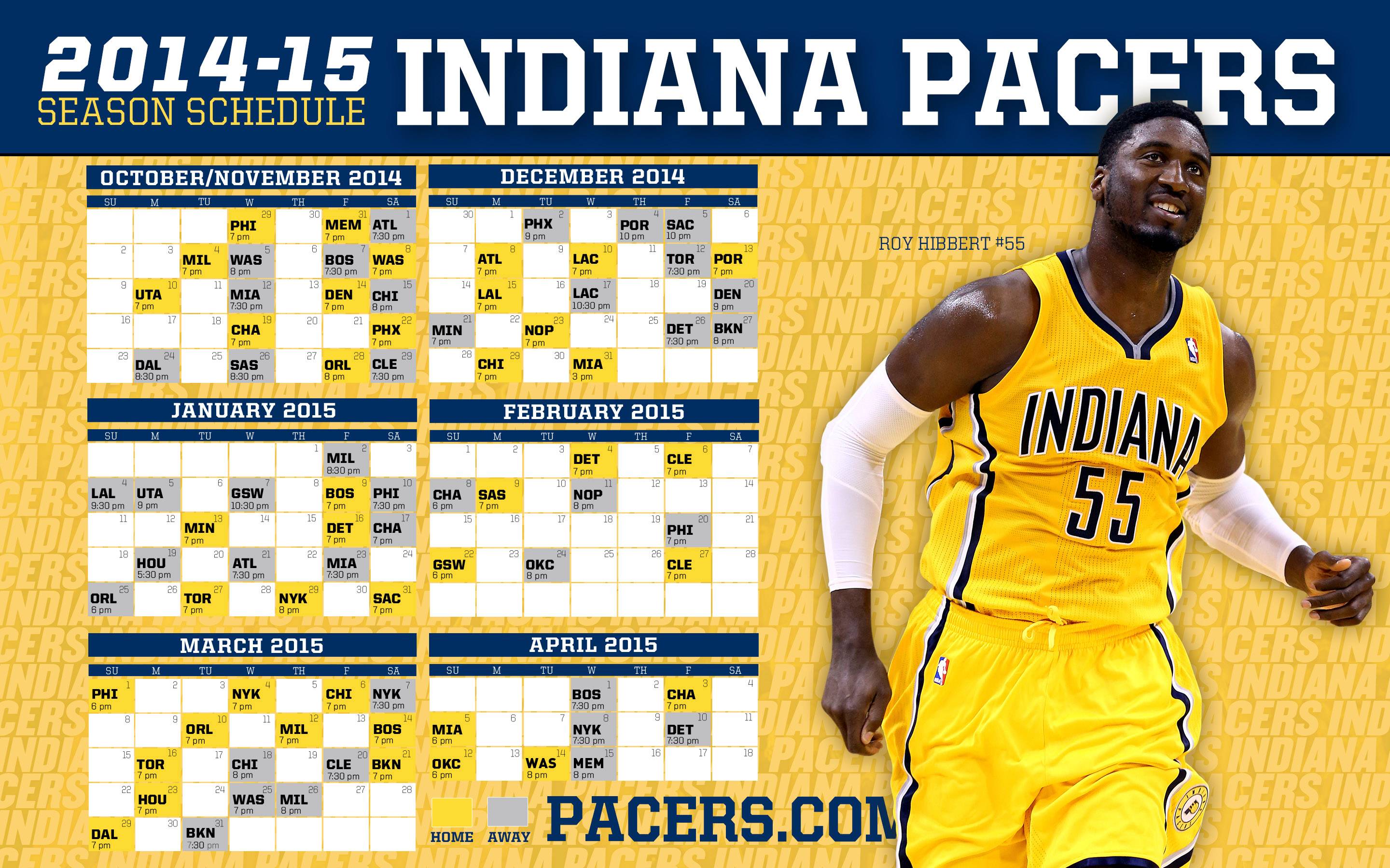Indiana Pacers 2014 2015 NBA Schedule Wallpaper Wide Or HD. Male